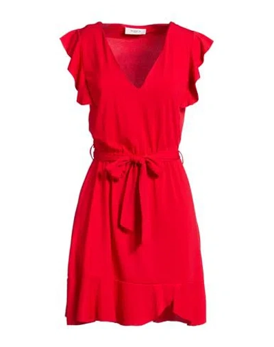 Markup Woman Mini Dress Red Size Xs Polyester, Elastane