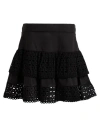 Markup Woman Mini Skirt Black Size 8 Cotton In Black
