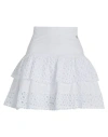 Markup Woman Mini Skirt White Size 8 Cotton