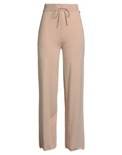 Markup Woman Pants Beige Size L Viscose, Polyester, Polyamide