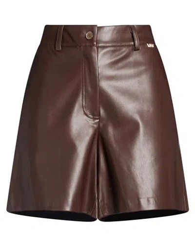Markup Woman Shorts & Bermuda Shorts Chocolate Brown Size 6 Polyurethane