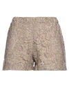 Markup Woman Shorts & Bermuda Shorts Khaki Size M Cotton, Nylon, Rayon In Beige
