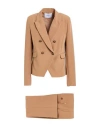 Markup Woman Suit Camel Size 8 Polyester, Elastane