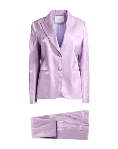 Markup Woman Suit Lilac Size 8 Viscose, Nylon In Purple
