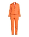 Markup Woman Suit Orange Size 6 Polyester, Elastane