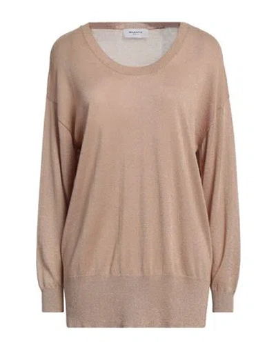 Markup Woman Sweater Sand Size Xl Viscose, Lurex In Beige