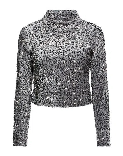 Markup Woman Top Grey Size M Polyester In Gray