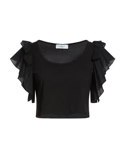 Markup Woman T-shirt Black Size M Cotton