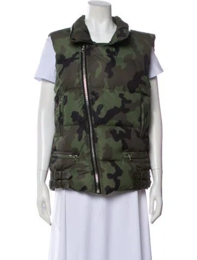 Pre-owned Markus Lupfer Camouflage Print Down Jacket In Green