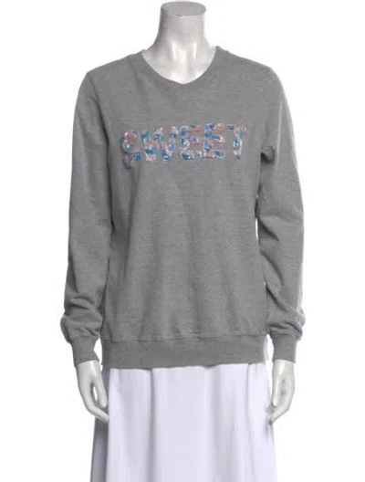 Pre-owned Markus Lupfer Crew Neck Long Sleeve Sweatshirt In Gray
