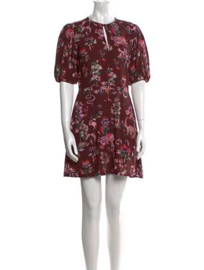 Pre-owned Markus Lupfer Floral Print Mini Dress In Multi