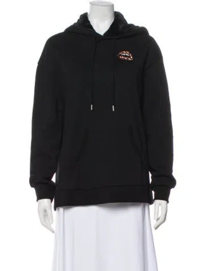 Pre-owned Markus Lupfer Graphic Print Crew Neck Hoodie In Black