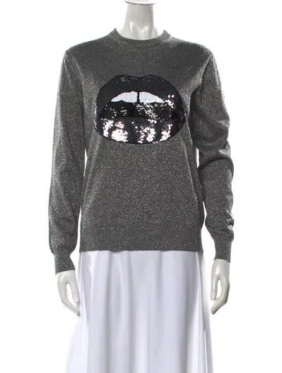 Pre-owned Markus Lupfer Graphic Print Crew Neck Sweater