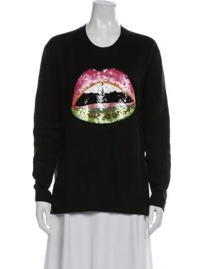 Pre-owned Markus Lupfer Graphic Print Crew Neck Sweater In Green
