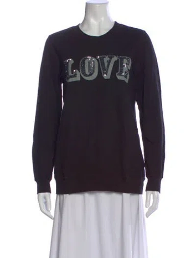 Pre-owned Markus Lupfer Graphic Print Crew Neck Sweatshirt In Black