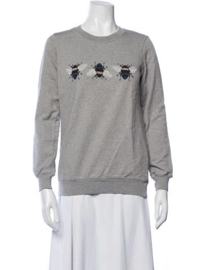 Pre-owned Markus Lupfer Graphic Print Crew Neck Sweatshirt In Grey