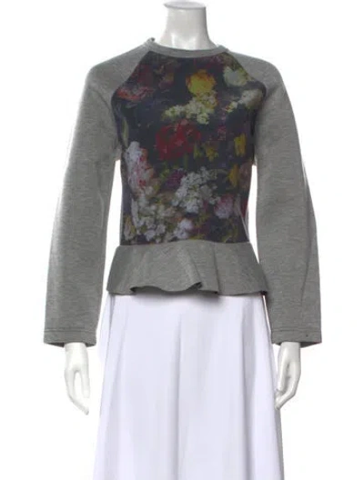 Pre-owned Markus Lupfer Graphic Print Crew Neck Sweatshirt In Grey