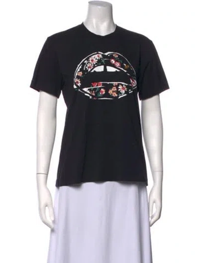 Pre-owned Markus Lupfer Graphic Print Crew Neck T-shirt In Black