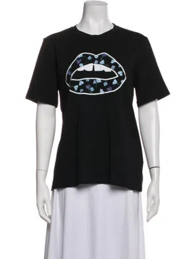 Pre-owned Markus Lupfer Graphic Print Crew Neck T-shirt In Blue
