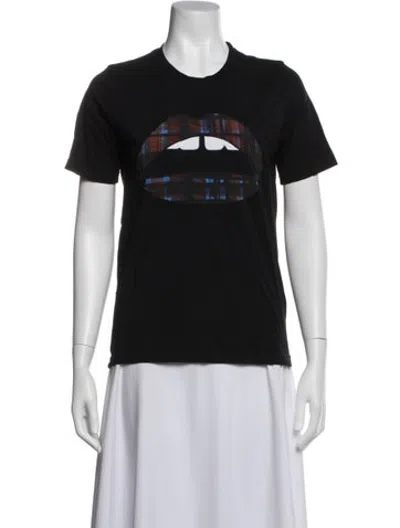 Pre-owned Markus Lupfer Graphic Print Crew Neck T-shirt In Blue