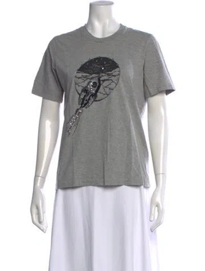 Pre-owned Markus Lupfer Graphic Print Crew Neck T-shirt In Grey