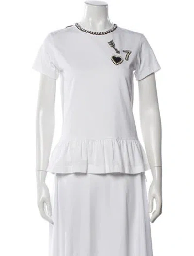 Pre-owned Markus Lupfer Graphic Print Crew Neck T-shirt In White