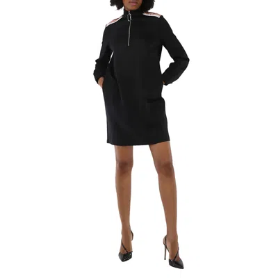 Markus Lupfer Ladies Black Long-sleeve High-neck Dress