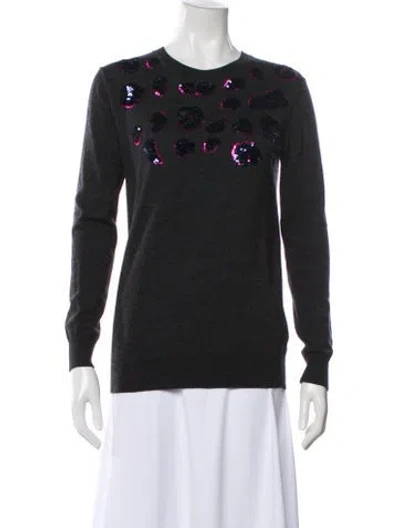 Pre-owned Markus Lupfer Merino Wool Crew Neck Sweater In Black