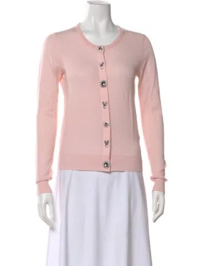 Pre-owned Markus Lupfer Merino Wool Crew Neck Sweater In Pink