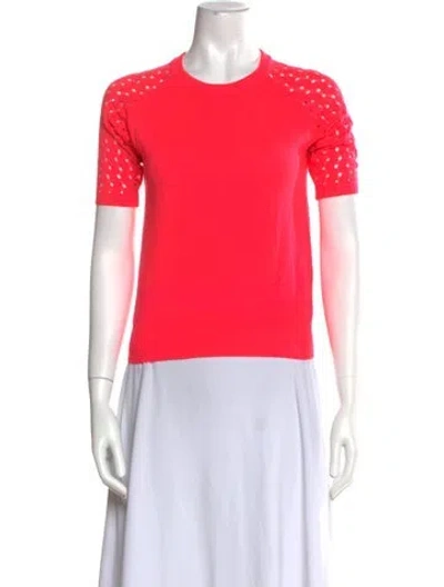 Pre-owned Markus Lupfer Merino Wool Crew Neck T-shirt In Pink