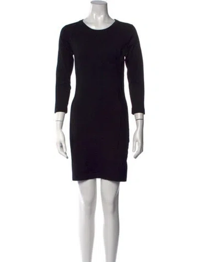 Pre-owned Markus Lupfer Merino Wool Knee-length Dress In Black