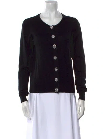 Pre-owned Markus Lupfer Merino Wool Scoop Neck Sweater In Black