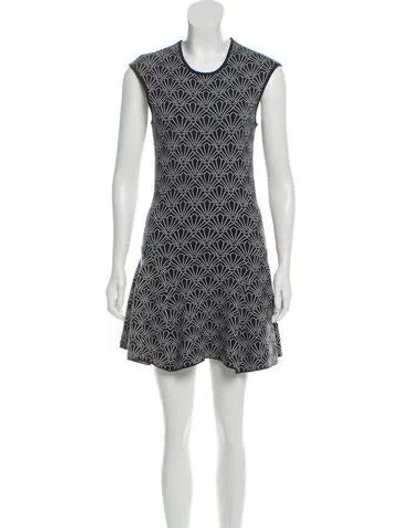 Pre-owned Markus Lupfer Printed Mini Dress In Blue