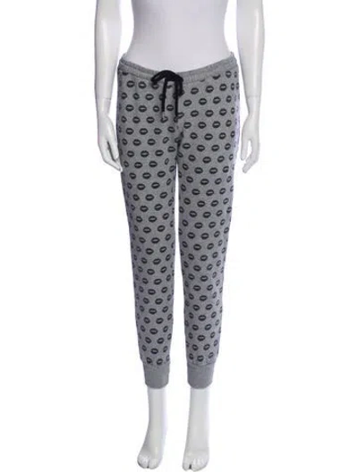 Pre-owned Markus Lupfer Printed Skinny Leg Pants In Gray