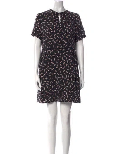 Pre-owned Markus Lupfer Silk Mini Dress In Black