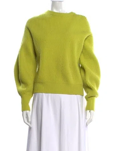 Pre-owned Markus Lupfer Virgin Wool Crew Neck Sweater In Green
