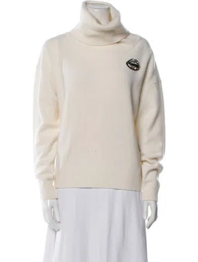 Pre-owned Markus Lupfer Virgin Wool Turtleneck Sweater In Neutral