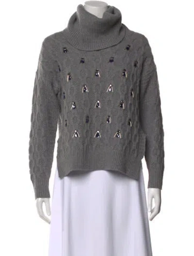 Pre-owned Markus Lupfer Wool Turtleneck Sweater In Gray