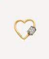 Marla Aaron 14ct Gold Stoned Baby Heartlock Carabiner Clasp