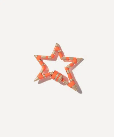 Marla Aaron 14ct Gold Striped Starlock Clasp
