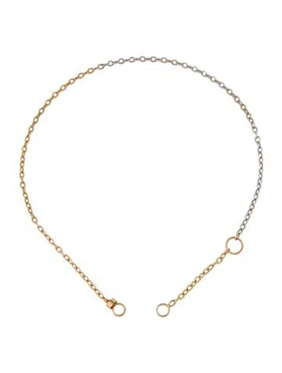 Pre-owned Marla Aaron 14k 3 X 3 Pulley Chain Necklace, 16.25" In Multi