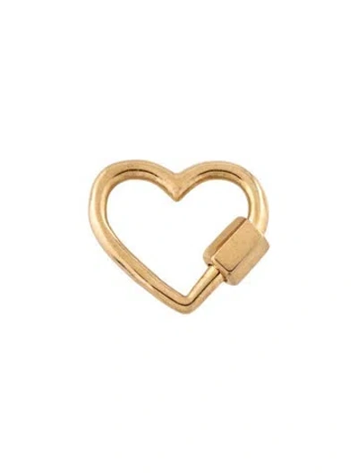 Pre-owned Marla Aaron 14k Baby Heartlock Charm, 0.5" In Multicolor