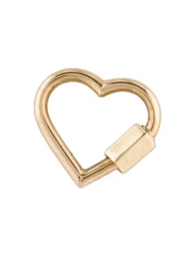 Pre-owned Marla Aaron 14k Baby Heartlock Pendant, 0.5" In Multi