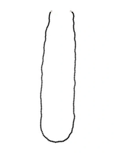 Pre-owned Marla Aaron 14k Buffed Hematite Strand, 48" In Multicolor