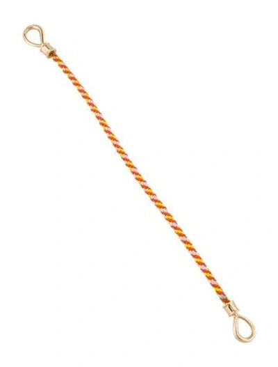 Pre-owned Marla Aaron 14k Creamsicle Cord Bracelet, 6" In Multicolor