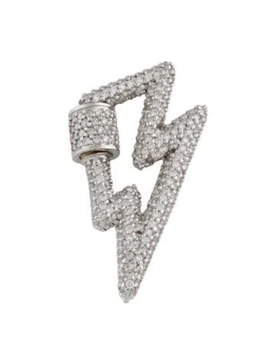 Pre-owned Marla Aaron 14k Diamond Allstone Boltlock Pendant In Multicolor