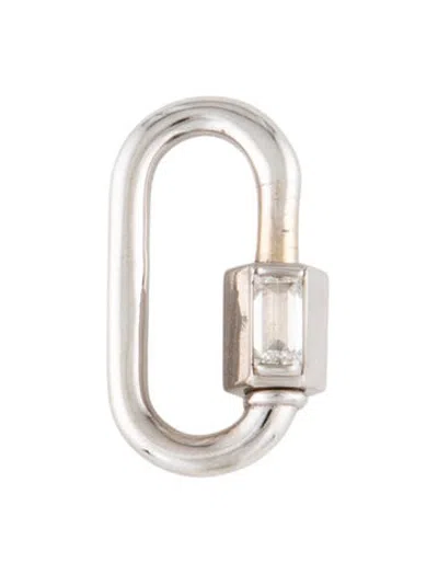 Pre-owned Marla Aaron 14k Diamond Babylock Charm Pendant, 0.75" In Multicolor