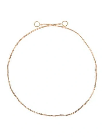 Pre-owned Marla Aaron 14k Fine Curb Chain Necklace X, 14" In Multi