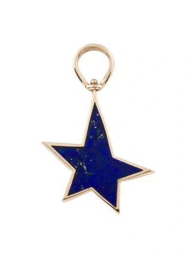 Pre-owned Marla Aaron 14k Lapis Lazuli Star Pendant In Multi