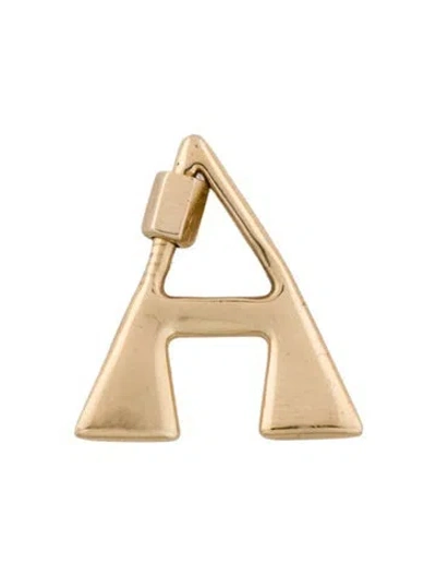Pre-owned Marla Aaron 14k Letter 'a' Lock, 1" In Multi